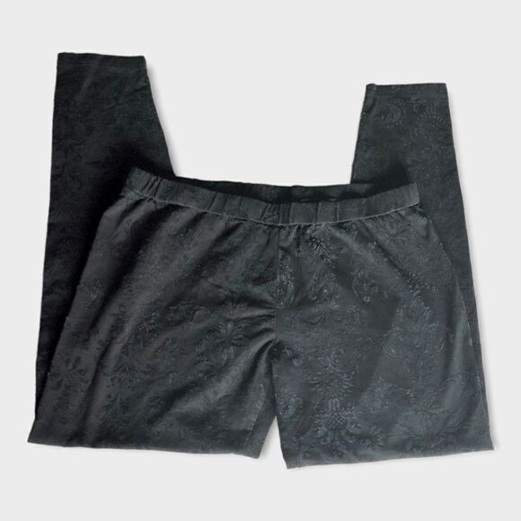 City Chic Velvet Damask Pattern Leggings.  Size: M (City Chic size) or 18. - Picture 3 of 7